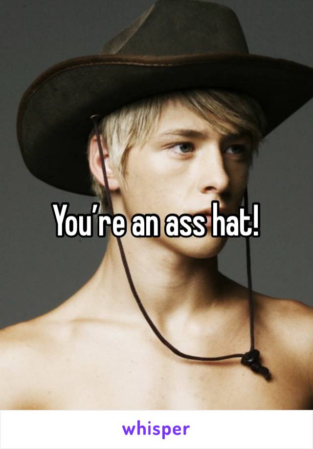 You’re an ass hat!