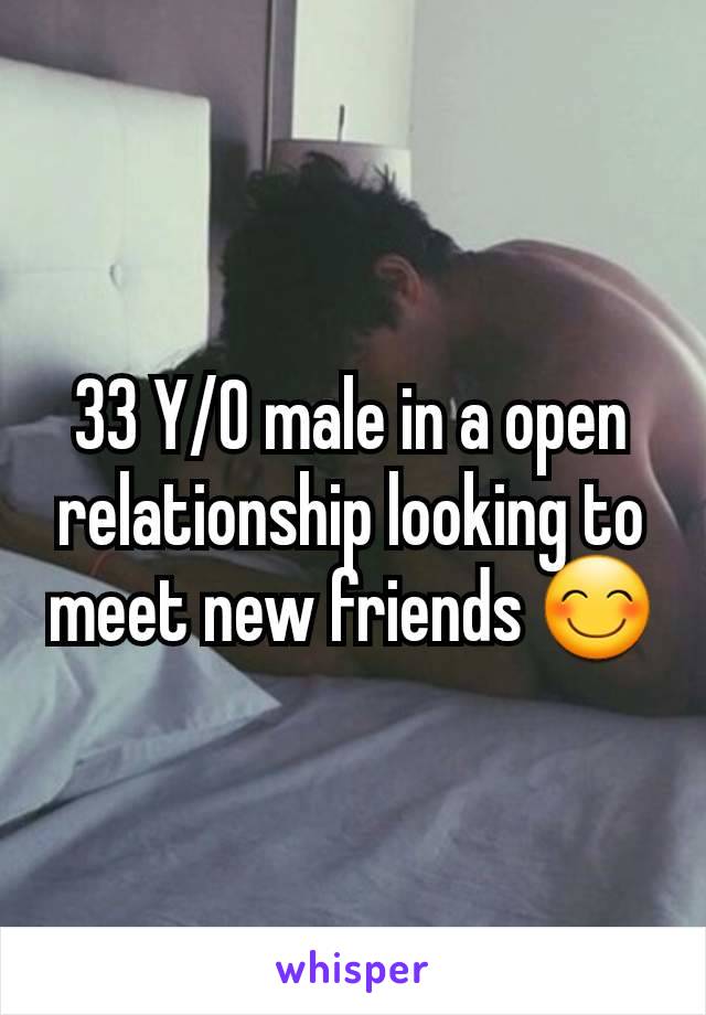 33 Y/O male in a open relationship looking to meet new friends 😊