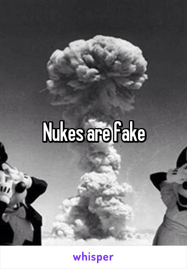 Nukes are fake