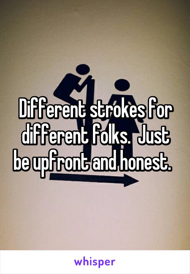 Different strokes for different folks.  Just be upfront and honest.  