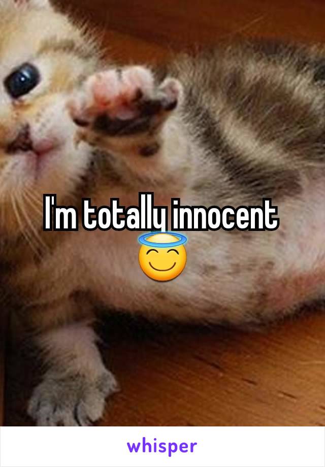 I'm totally innocent 😇