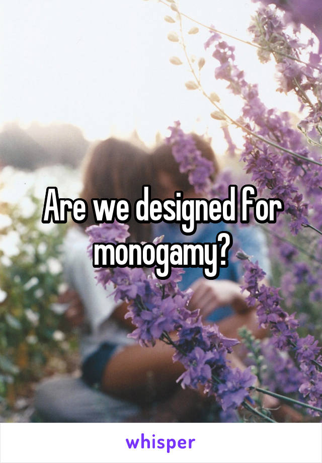 Are we designed for monogamy?