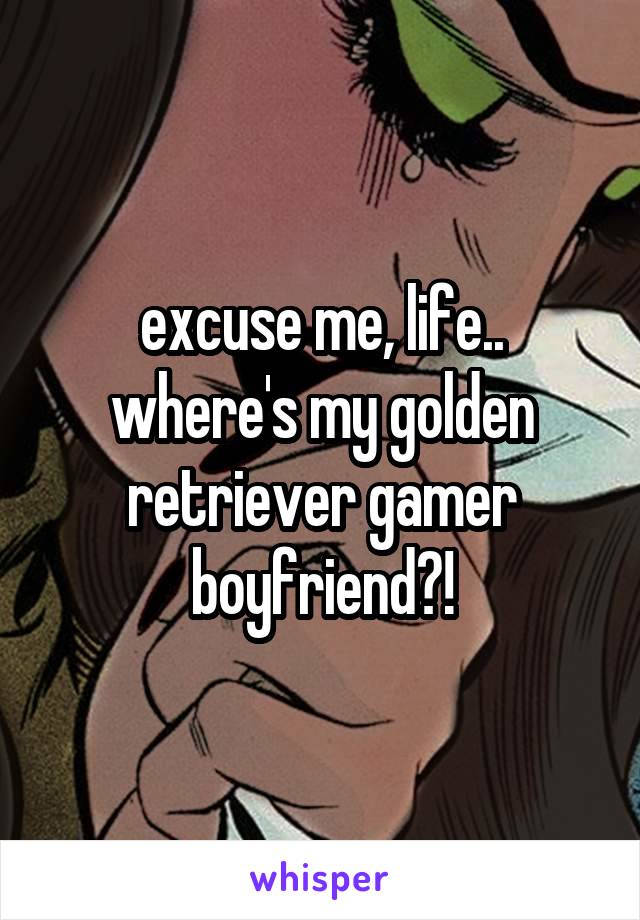 excuse me, life.. where's my golden retriever gamer boyfriend?!