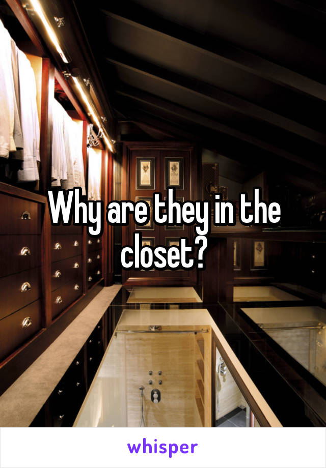 Why are they in the closet?