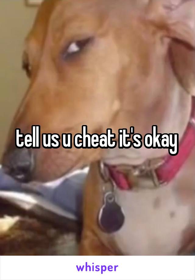 tell us u cheat it's okay 