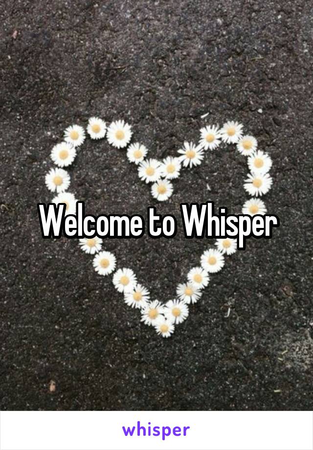 Welcome to Whisper