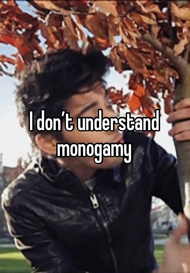 I don’t understand monogamy 