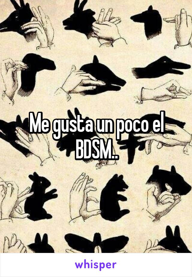 Me gusta un poco el BDSM..