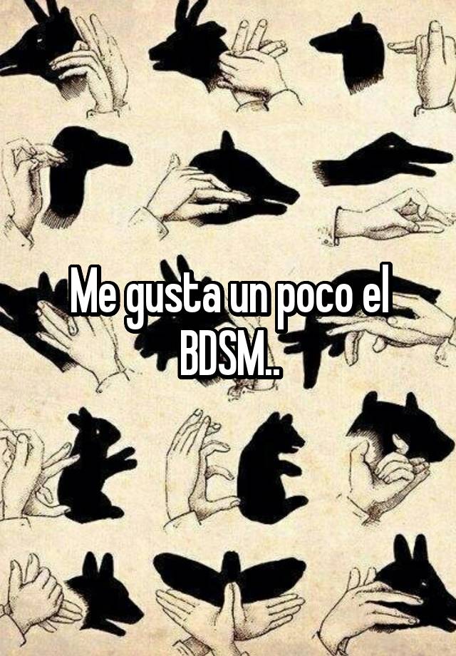 Me gusta un poco el BDSM..