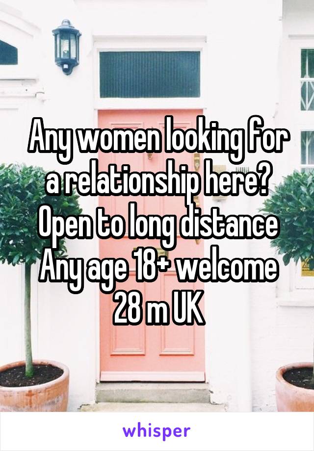 Any women looking for a relationship here? Open to long distance
Any age 18+ welcome
28 m UK