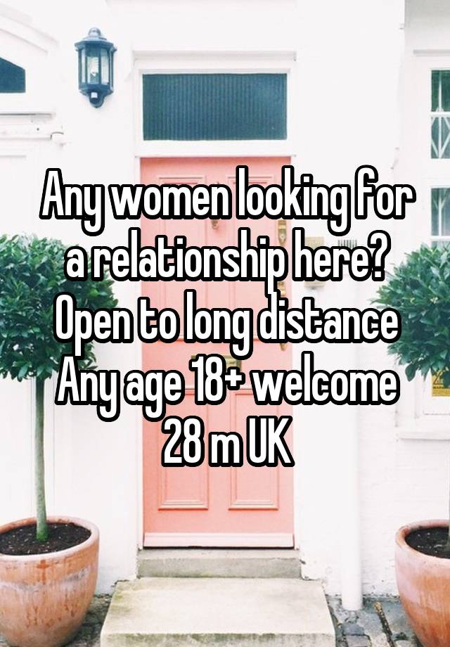 Any women looking for a relationship here? Open to long distance
Any age 18+ welcome
28 m UK