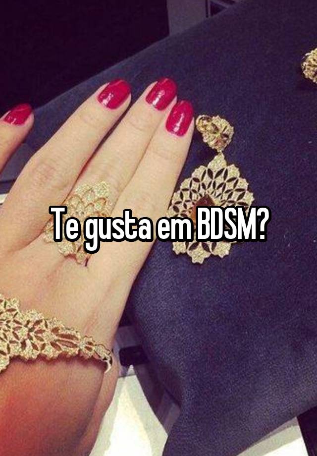 Te gusta em BDSM?