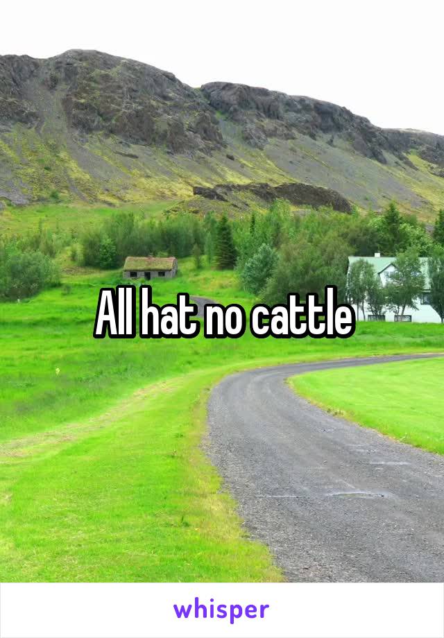 All hat no cattle