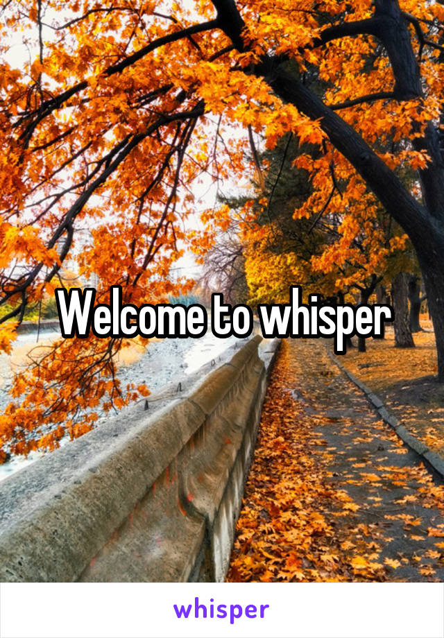 Welcome to whisper