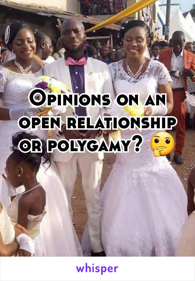 Opinions on an open relationship or polygamy? 🤔