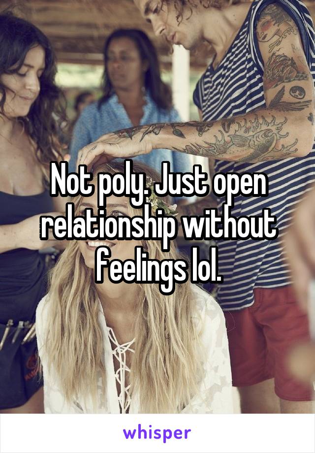 Not poly. Just open relationship without feelings lol.
