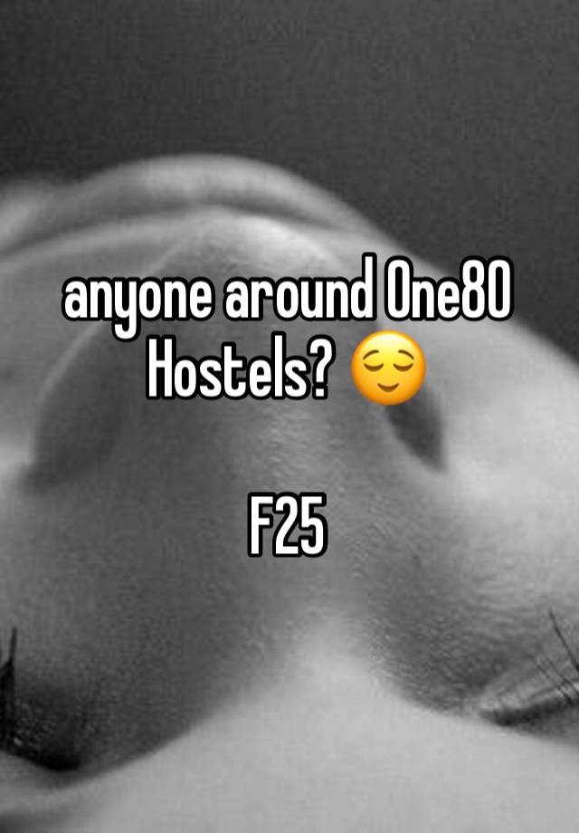 anyone around One80 Hostels? 😌

F25