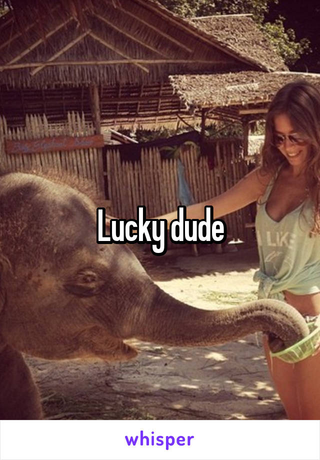 Lucky dude