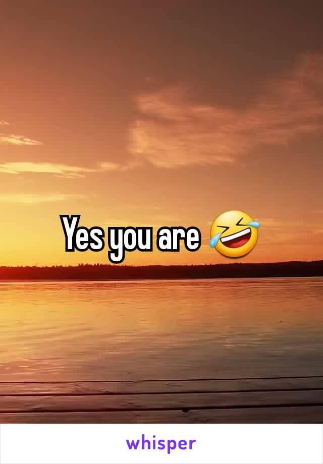 Yes you are 🤣