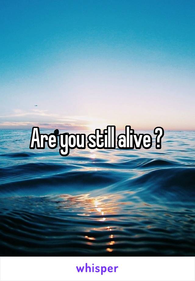 Are you still alive ? 