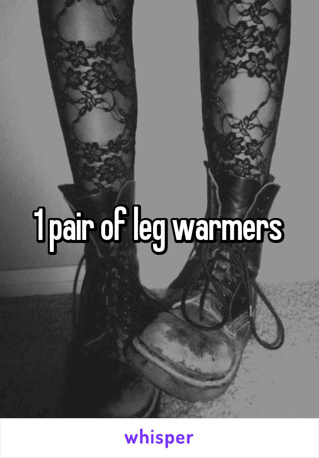 1 pair of leg warmers 