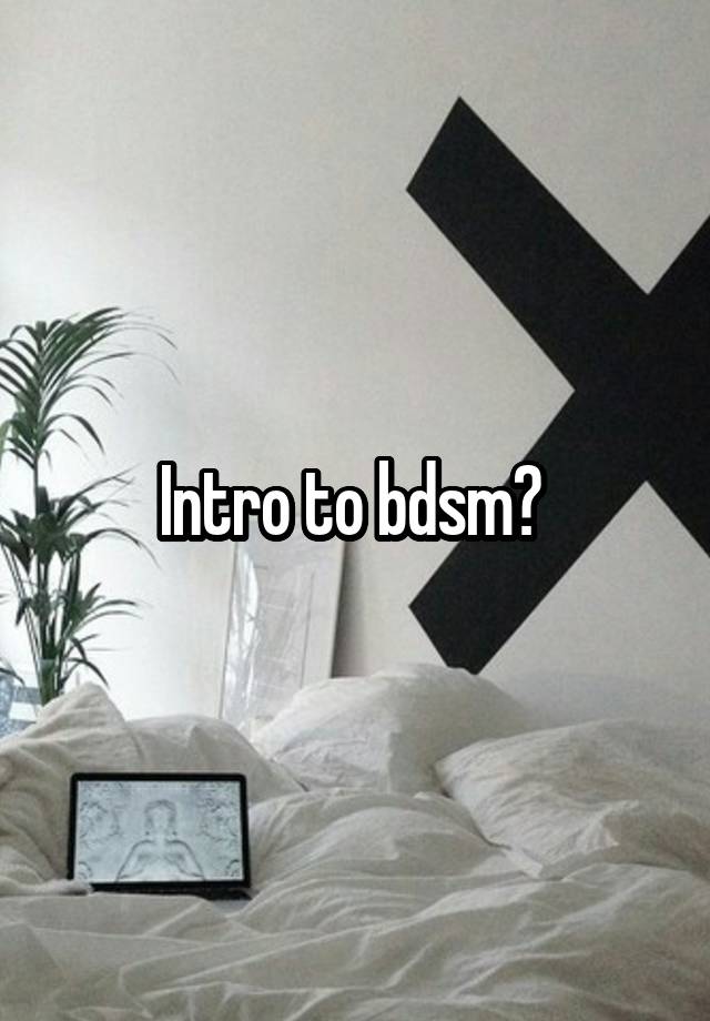 Intro to bdsm? 