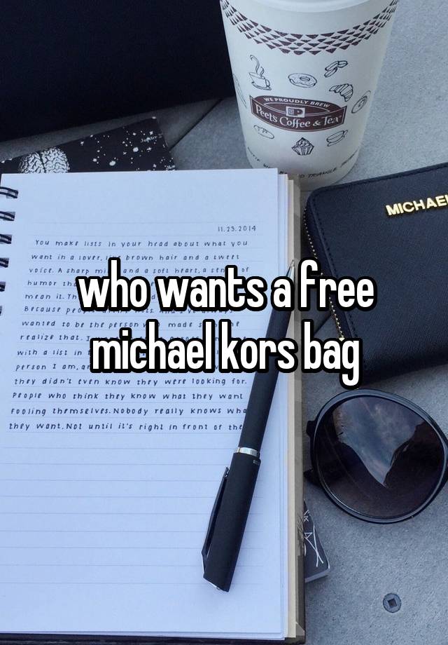 who wants a free michael kors bag