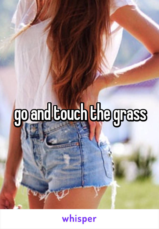 go and touch the grass