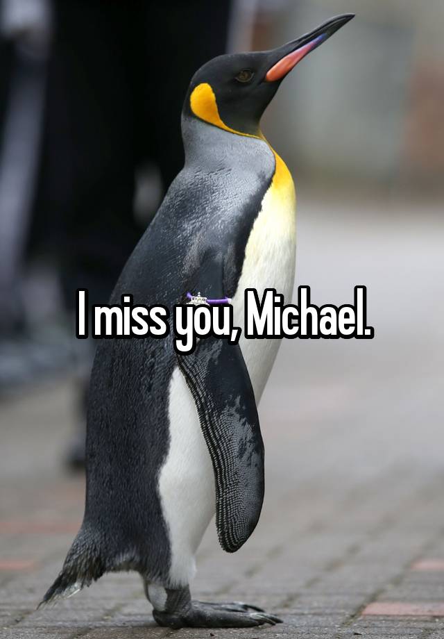 I miss you, Michael.