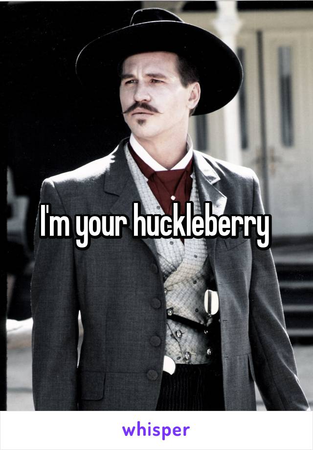 I'm your huckleberry 