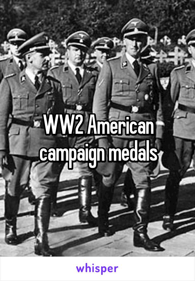 WW2 American campaign medals