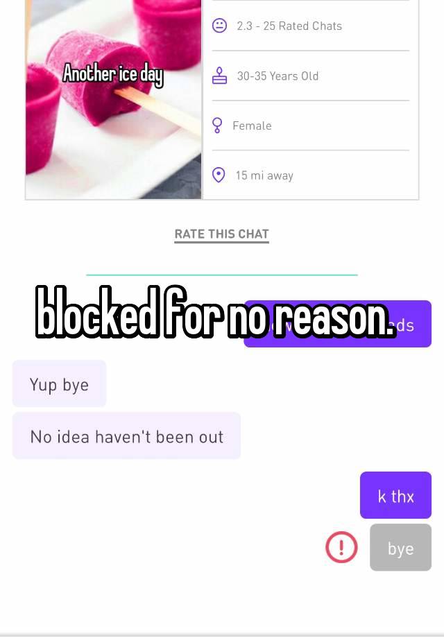 blocked for no reason.  