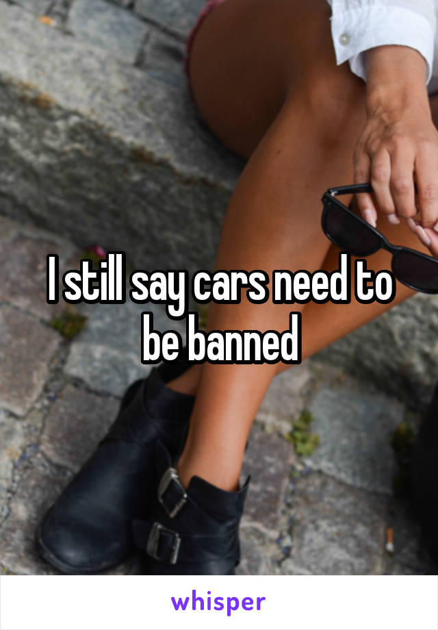 I still say cars need to be banned