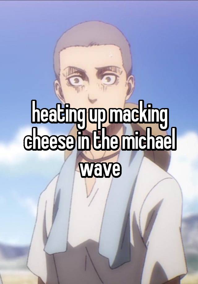 heating up macking cheese in the michael wave