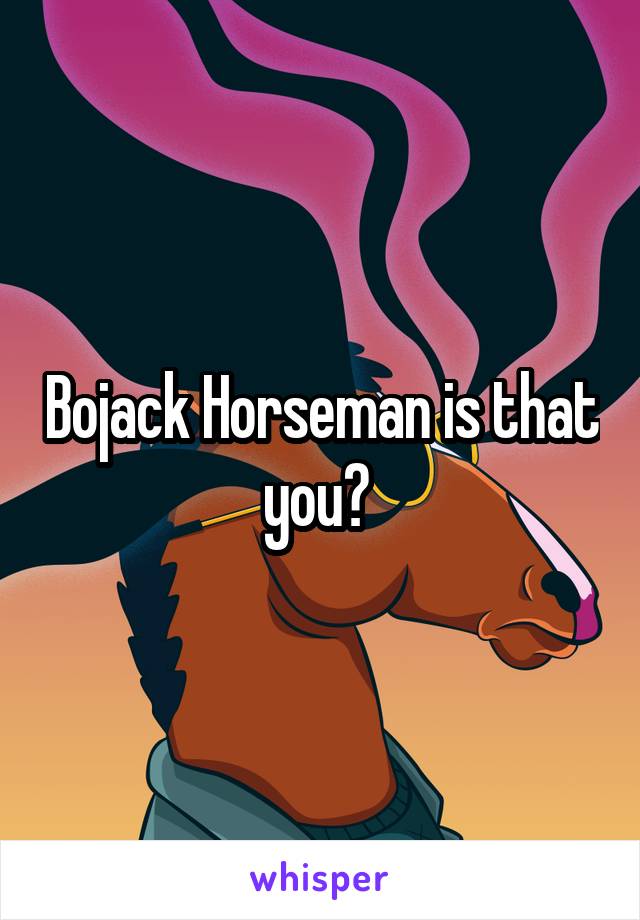 Bojack Horseman is that you? 