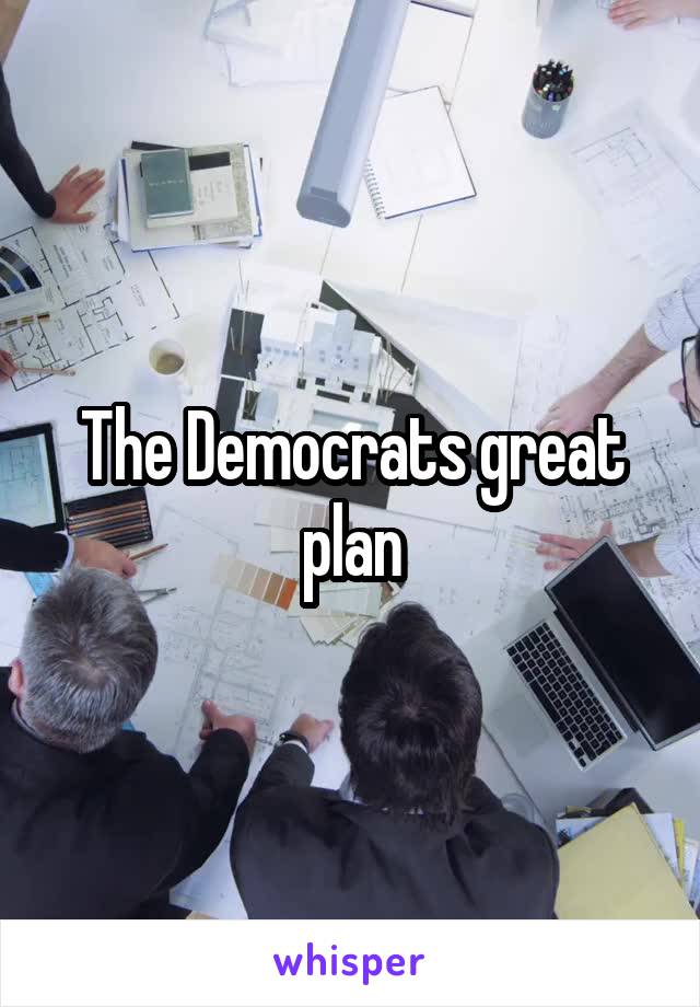 The Democrats great plan