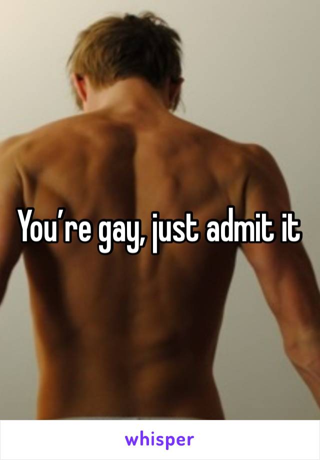 You’re gay, just admit it 