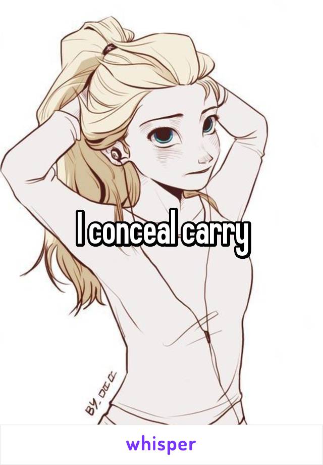 I conceal carry