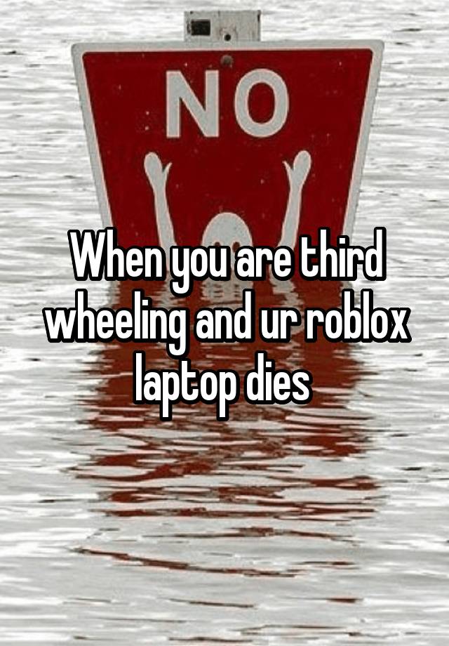 When you are third wheeling and ur roblox laptop dies 