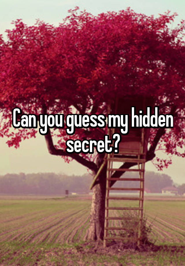 Can you guess my hidden secret?