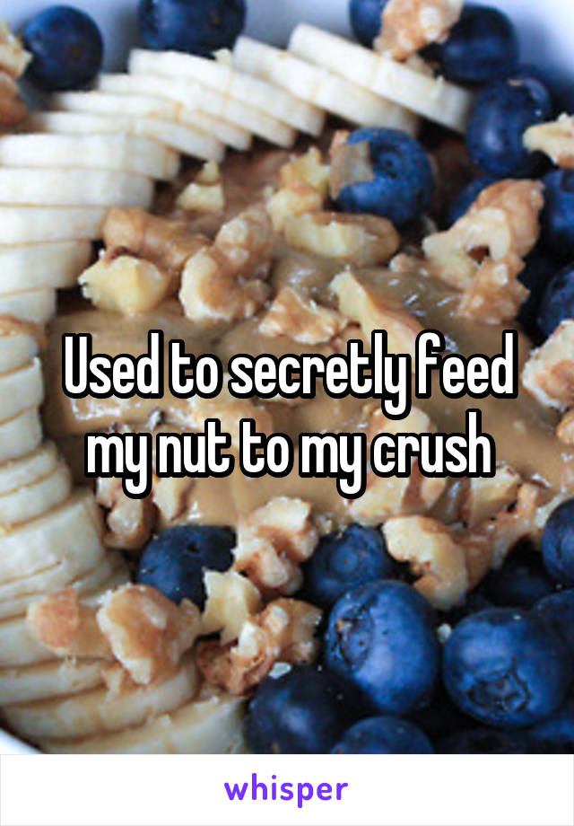 Used to secretly feed my nut to my crush