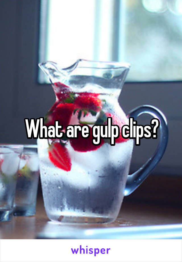 What are gulp clips?