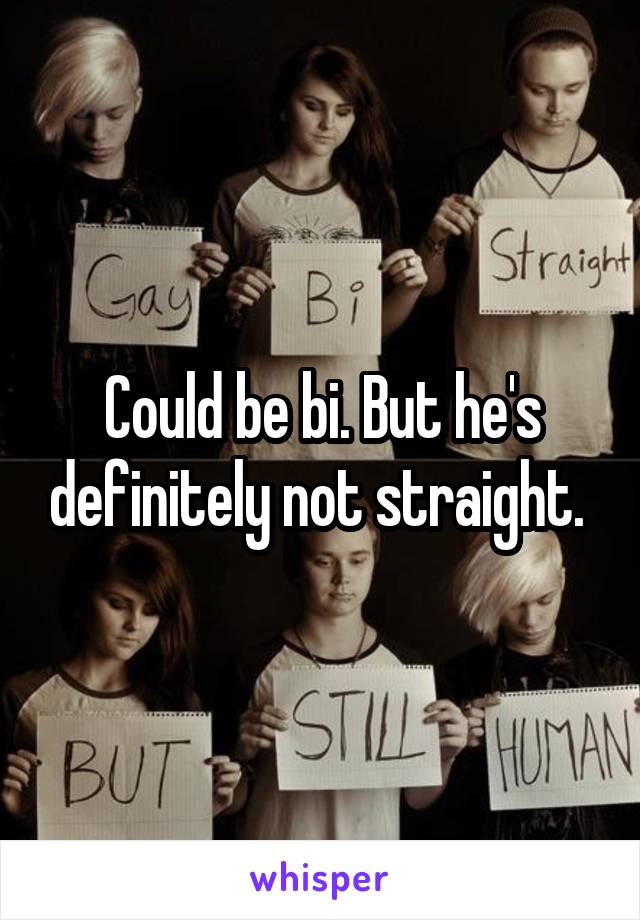 Could be bi. But he's definitely not straight. 