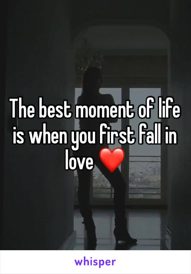 The best moment of life is when you first fall in love ❤️