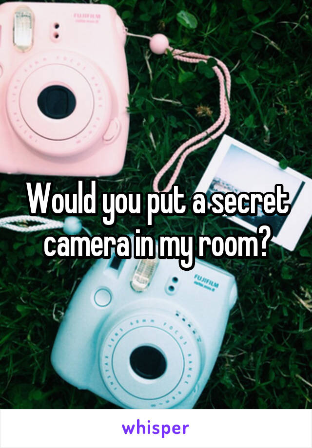 Would you put a secret camera in my room?