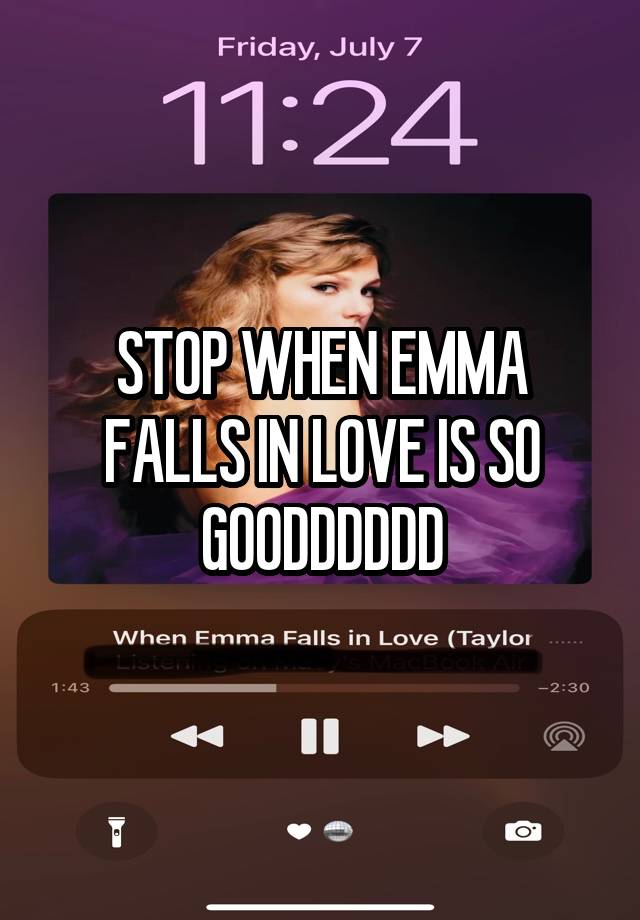 STOP WHEN EMMA FALLS IN LOVE IS SO GOODDDDDD