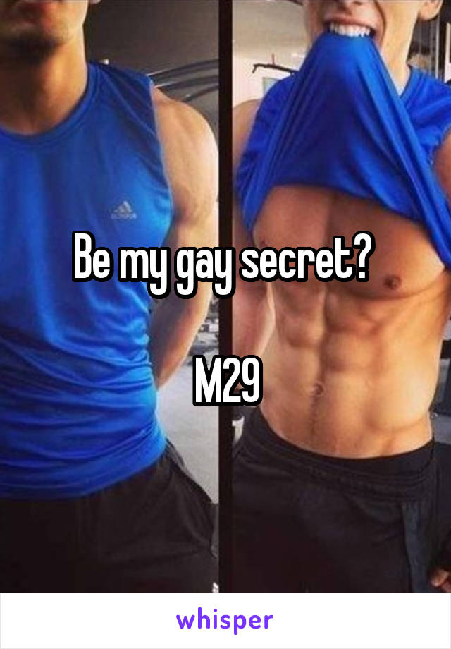 Be my gay secret? 

M29