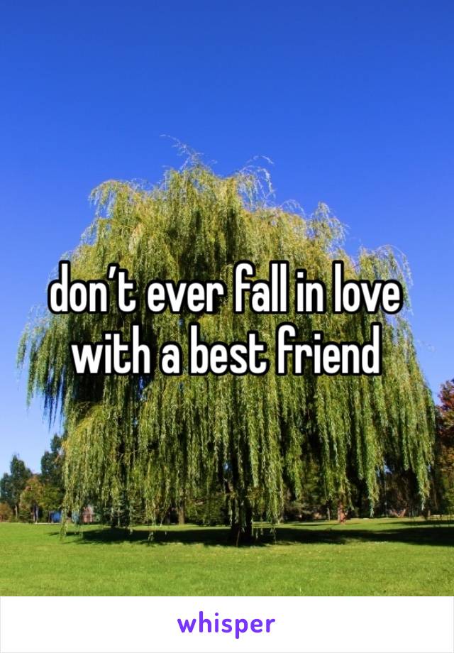 don’t ever fall in love with a best friend 