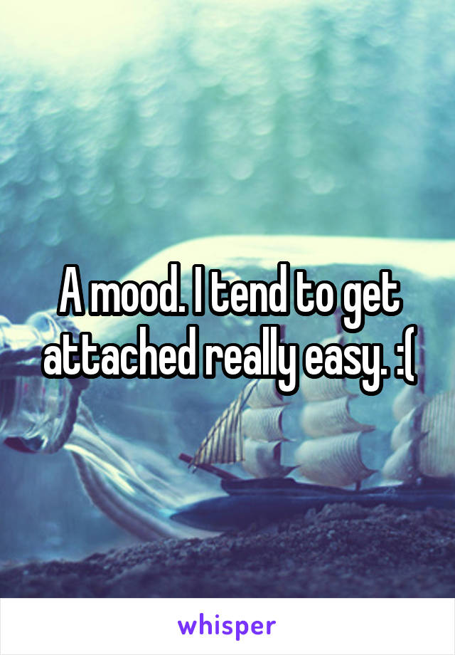 A mood. I tend to get attached really easy. :(