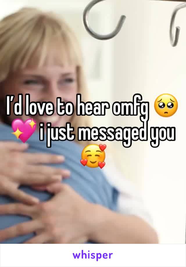 I’d love to hear omfg 🥺💖 i just messaged you 🥰